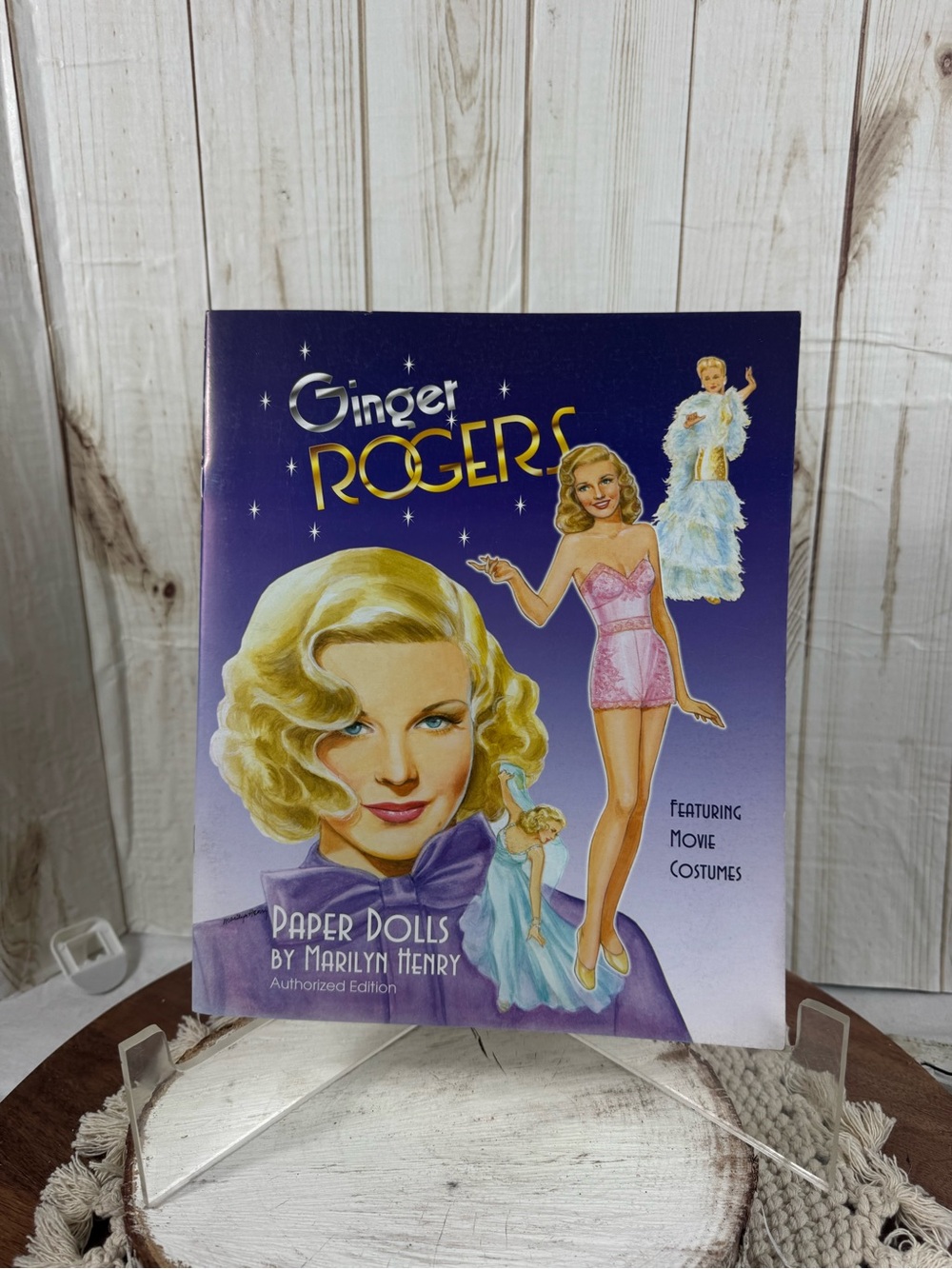 Ginger Rogers Paper Dolls Book - Purple Cover